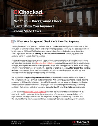 What Your Background Check Can't Show You Anymore: Clean Slate Laws