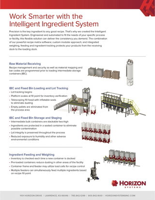 Intelligent Ingredient System Product Sheet