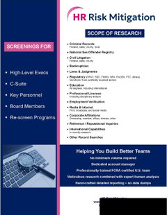 HR Risk Mitigation | Scope of Work Services