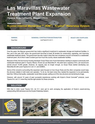 Las Maravillas Wastewater Treatment Plant Expansion Tijuana, Baja California, Mexico