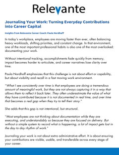 Journaling Your Work: Turning Everyday Contributions into Career Capital
