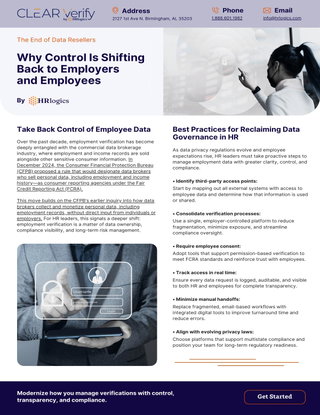 The End of Data Resellers: Why Control Is Shifting Back to Employers and Employees