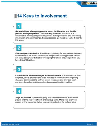 Keys To Facilitating Meetings for Greater Involvement