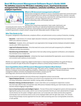 Best HR Document Management Software Buyer’s Guide 2025