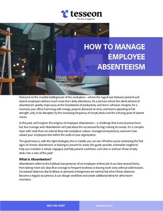 How to Manage Employee Absenteeism