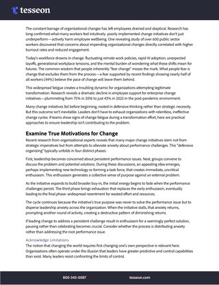 Change Fatigue. Are you the problem?