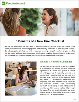 5 Benefits of a New Hire Checklist
