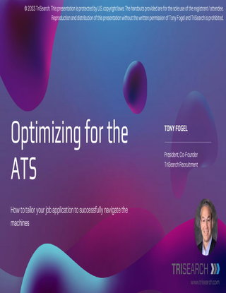 Optimizing your Resume for the ATS