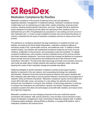 Medication Compliance