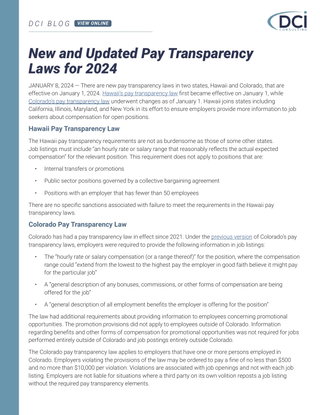 Proposed Pay Transparency Rule for Federal Contractors Advances
