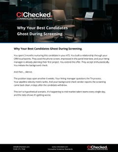 Why Your Best Candidates Ghost During Screening