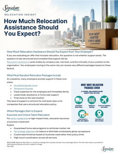 How Much Relocation Assistance Should You Expect from Your Employer?