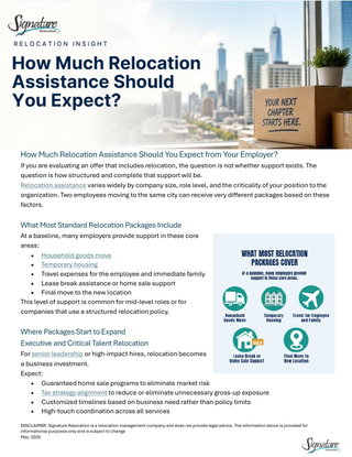 How Much Relocation Assistance Should You Expect from Your Employer?
