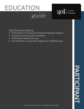 Retirement Education Guide for Employee-Participants