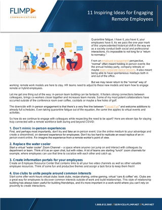 11 Inspiring Ideas for Engaging Remote Employees