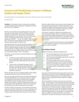 Insurance and Manufacturing: Lessons in Software, Systems, and Supply Chains