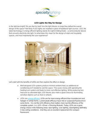 LED Lights the Way for Design