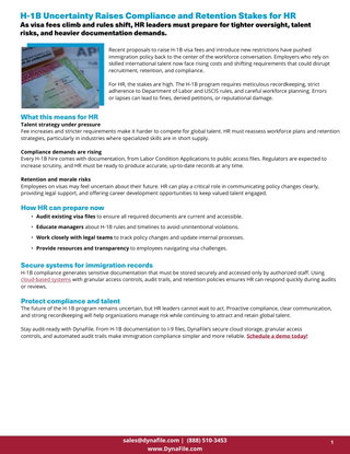 H-1B Uncertainty Raises Compliance and Retention Stakes for HR