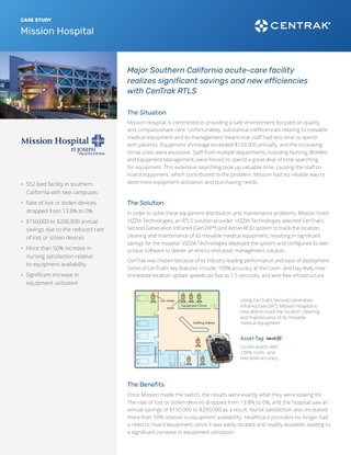 CenTrak Case Study with Mission Hospital