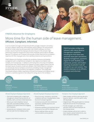 FINEOS Absence for Employers Datasheet