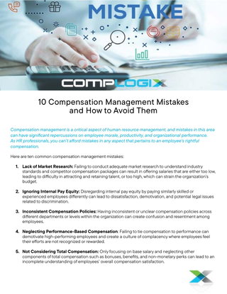 CompLogix - 10 Compensation Management Mistakes and How to Avoid Them