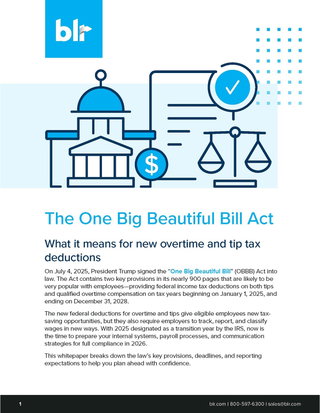 What the OBBB Act means for new overtime and tip tax deductions