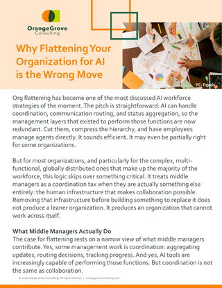 Why Flattening Your Organization for AI is the Wrong Move