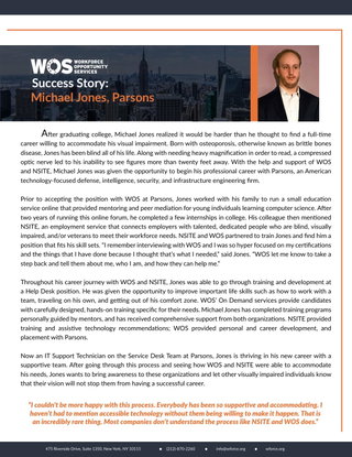 Success Story: Michael Jones, Parsons