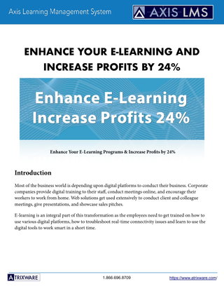 Enhance Your E-Learning and Increase Profits