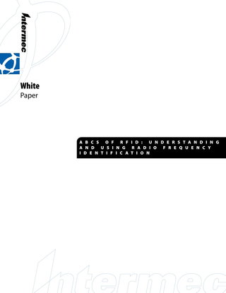 ABCs of RFID: Understanding and Using Radio Frequency Identification 