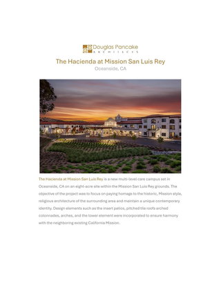 Project: The Hacienda at Mission San Luis Rey