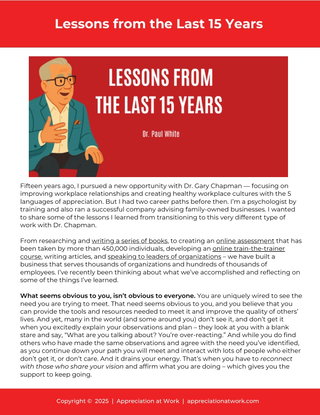 Lessons from the Last 15 Years