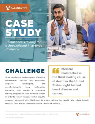 Compliance Training for a Specialized Insurance Company