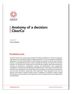 Anatomy of a Decision: ClearCo - Nucleus Research