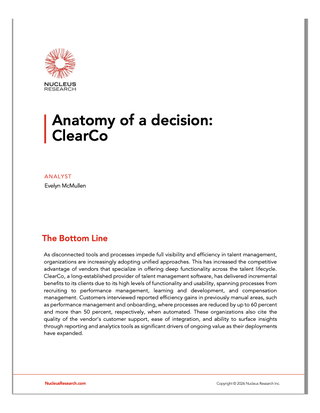 Anatomy of a Decision: ClearCo - Nucleus Research