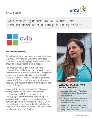 Small Practice, Big Impact: How CVFP Medical Group Enhanced Provider Retention Through Well-Being Resources
