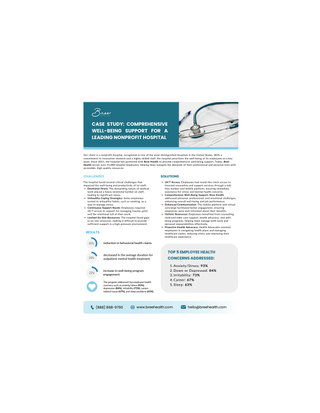 CASE STUDY: COMPREHENSIVE WELL-BEING SUPPORT FOR A LEADING NONPROFIT HOSPITAL