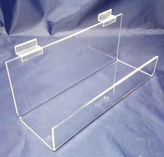 Acrylic Slatwall J-Rack Shelves (Card Racks)