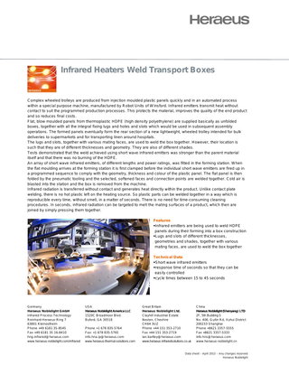 Infrared Heaters Weld Plastic Transport Boxes