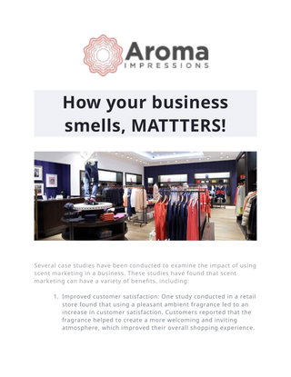 How your business smells, MATTTERS!