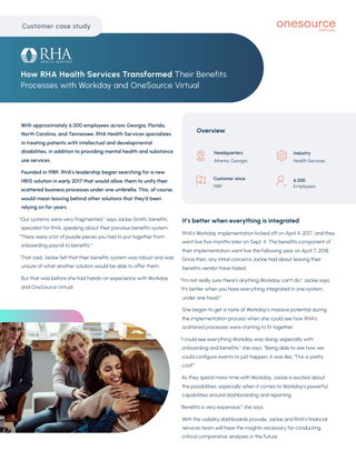 RHA Health Services - Benefits Services - Case Study