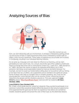 Analyzing Sources of Bias