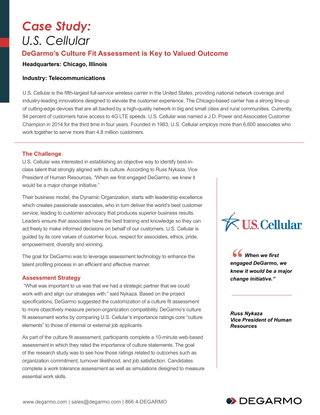 DeGarmo’s Culture Fit Assessment is Key to Valued Outcome