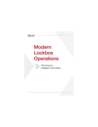 Modern Lockbox Operations: The Future is Intelligent Automation