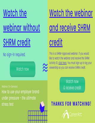 SHRM-Approved Webinar: How to use your employer brand under pressure, feat. Bryan Adams, Ph.Creative