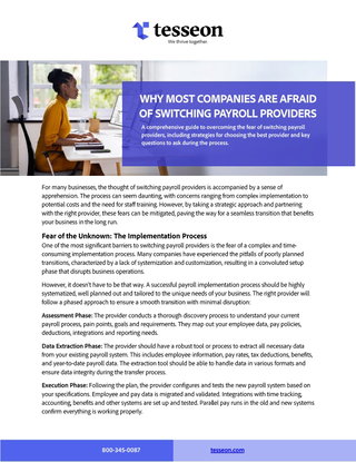 Why Most Companies are Afraid of Switching Payroll Providers