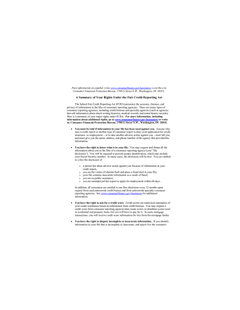  Summary of Consumer's Rights Under the FCRA