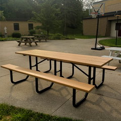 8' Steel Frame Picnic Table