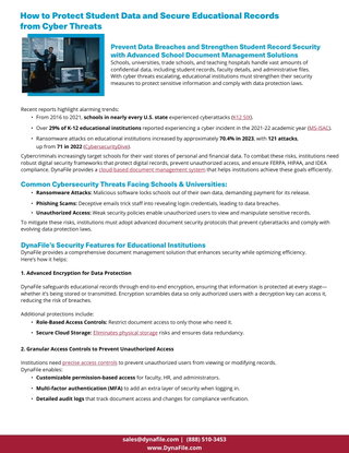 How to Protect Student Data and Secure Educational Records from Cyber Threats