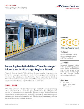 Case Study: How PRT Enhanced Multi-Modal Real-Time Passenger Information
